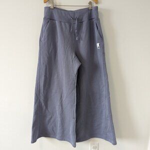 Adidas Women's Lounge Fleece Wide Leg Pants Size Large Purple Y2K Grunge